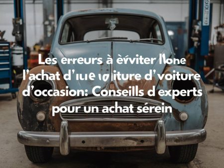 Les erreurs à éviter lors de l’achat d’une voiture d’occasion : conseils d’experts pour un achat serein