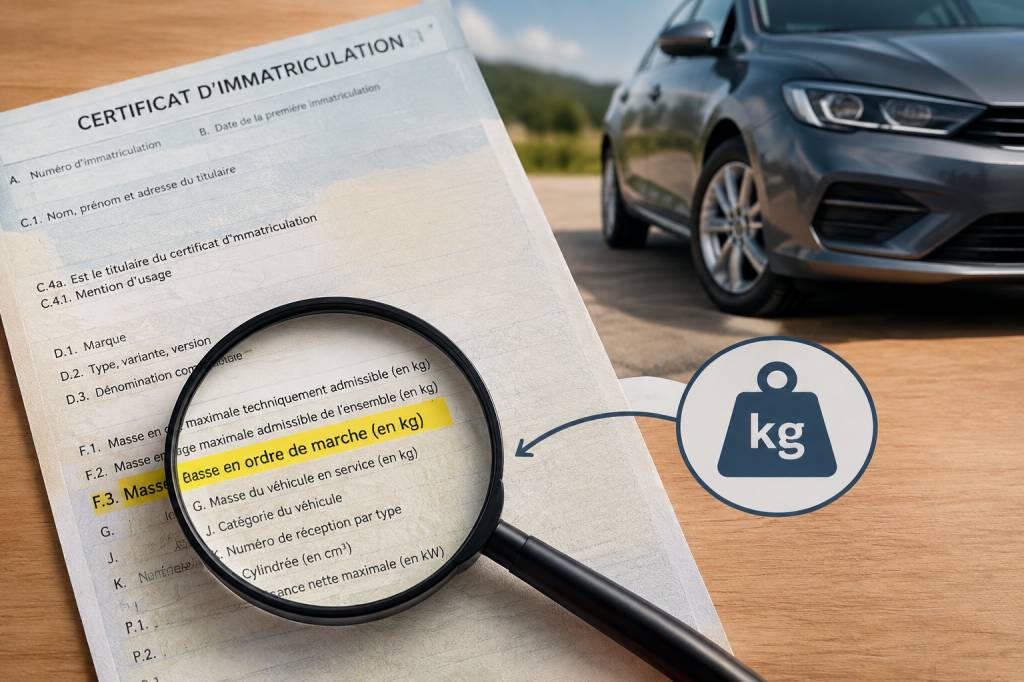 Masse en ordre de marche sur la carte grise : où trouver cette information ? Masse en ordre de marche sur la carte grise : où trouver cette information ?